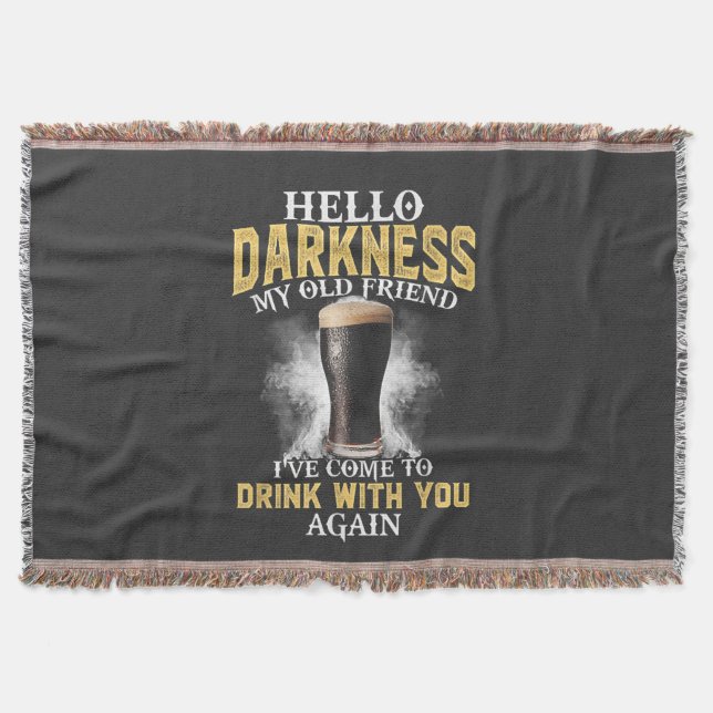 Hello Darkness My Old Friend Throw Blanket (Front)