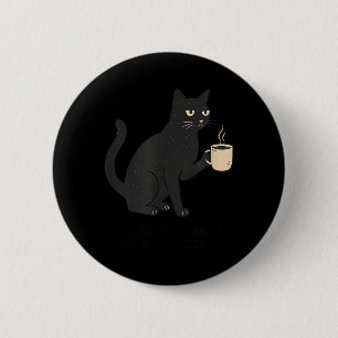 Hello Darkness Old Friend Cat And Coffee Halloween 6 Cm Round Badge