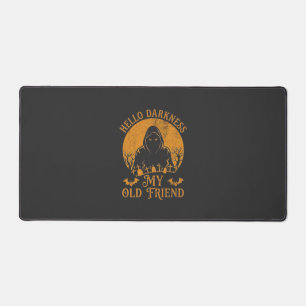 Hello Darkness Old Friend Reaper Orange Moon Grave Desk Mat