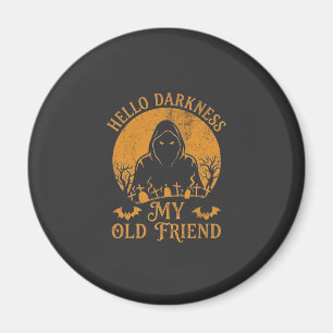 Hello Darkness Old Friend Reaper Orange Moon Grave Magnet