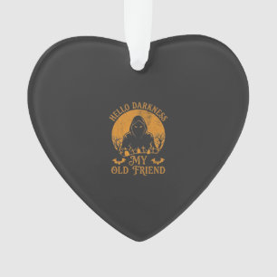 Hello Darkness Old Friend Reaper Orange Moon Grave Ornament