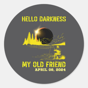 Hello Darkness Old Friend Solar Classic Round Sticker