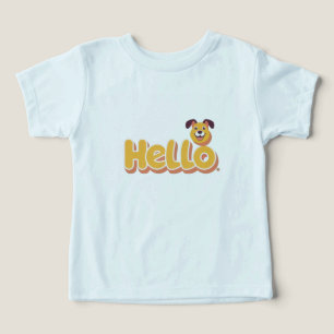 Hello Dog Cartoon Graphic T-Shirt