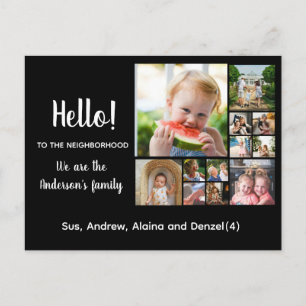 Hello,Editable We're New to the Neighbourhood phot Postcard