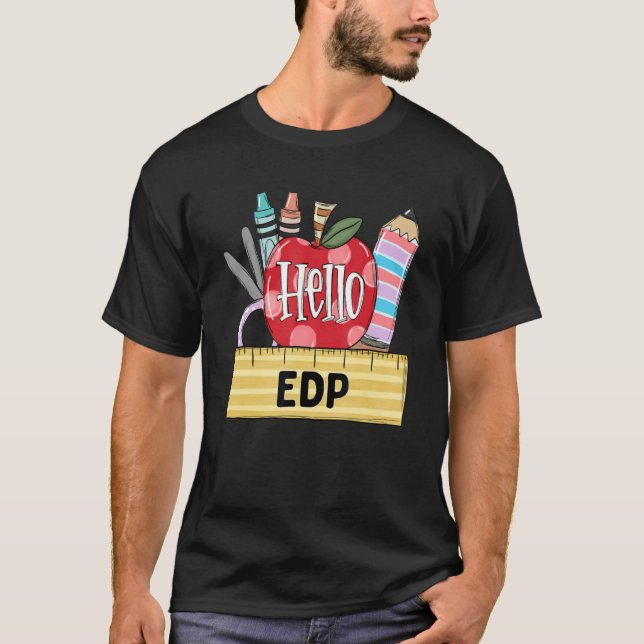 Hello Edp    Apple Teacher T-Shirt (Front)