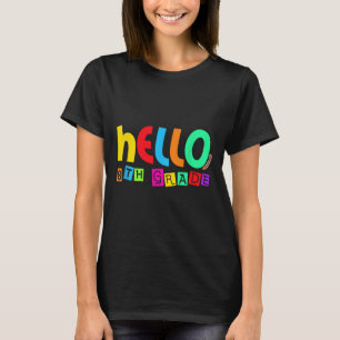 Hello Eighth 8th Grade Back To School For Student  T-Shirt