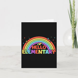 Hello Elementary Rainbow Teacher Squad Back To Sch Card
