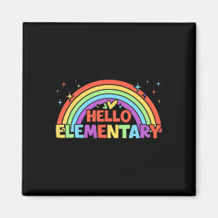Hello Elementary Rainbow Teacher Squad Back To Sch Magnet