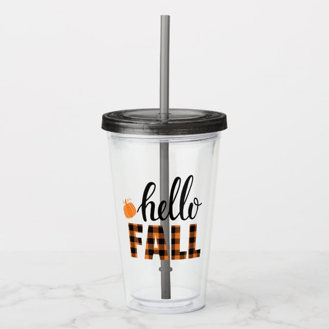 Hello Fall Acrylic Tumbler (Front)