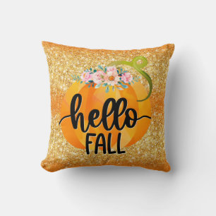 Hello Fall Autumn Customise Colour Cushion