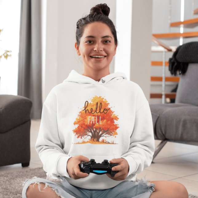 Hello Fall , Autumn Fall Vibes Hoodie (Creator Uploaded)