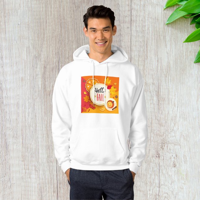 Hello Fall Autumn Leaves and Pumpkin Pie  Hoodie (Creator Uploaded)