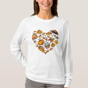 Hello Fall Autumn Leaves Cosy Seasonal Fall T-Shirt