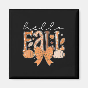 Hello Fall Autumn Vibes Thanksgiving Holiday Men W Magnet