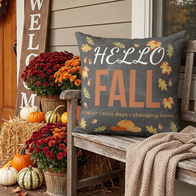 Hello Fall Chalkboard Cushion (Creator Uploaded)