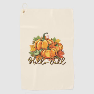 Hello Fall – Cosy Pumpkin Patch Golf Towel