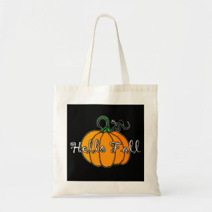 Hello Fall  Fall Pumpkin Hellow Pumpkin Tote Bag
