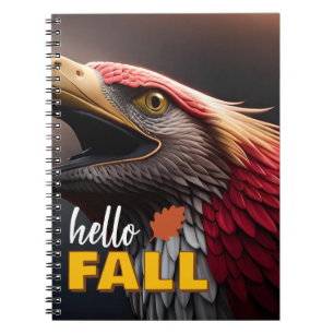 Hello Fall Fantasy Bird Notebook