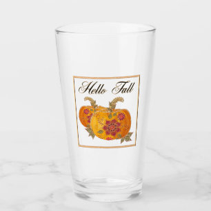 Hello Fall Glass