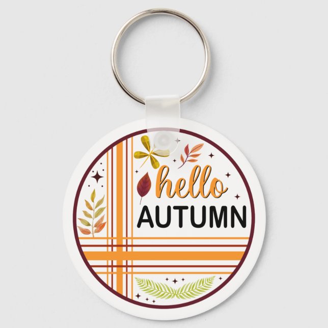 Hello! FALL Key Ring (Front)