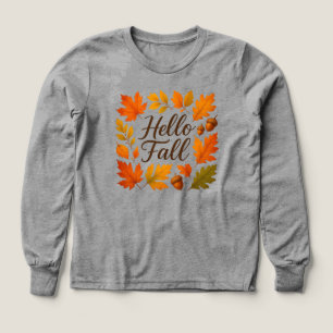Hello Fall leaves and acorns