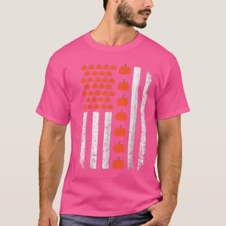 Hello Fall Leaves Autumn Season Pumpkin American F T-Shirt