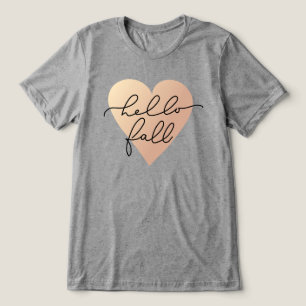 Hello Fall Love Heart Tri-Blend Shirt