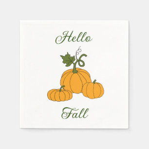 Hello Fall Minimalist Cute Napkin