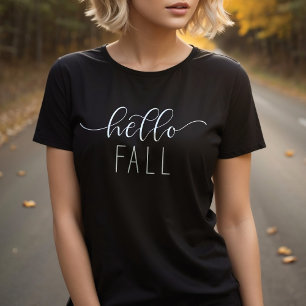 Hello Fall Minimalist Modern Autumn Season T-Shirt
