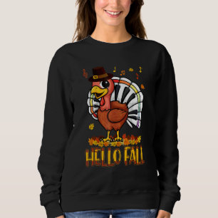 Hello Fall Music Piano Teachers Music Turkey Sweatshirt