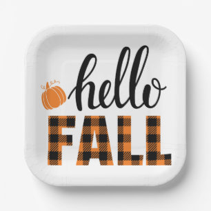 Hello Fall Paper Plate