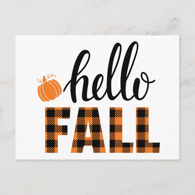 Hello Fall Postcard (Front)