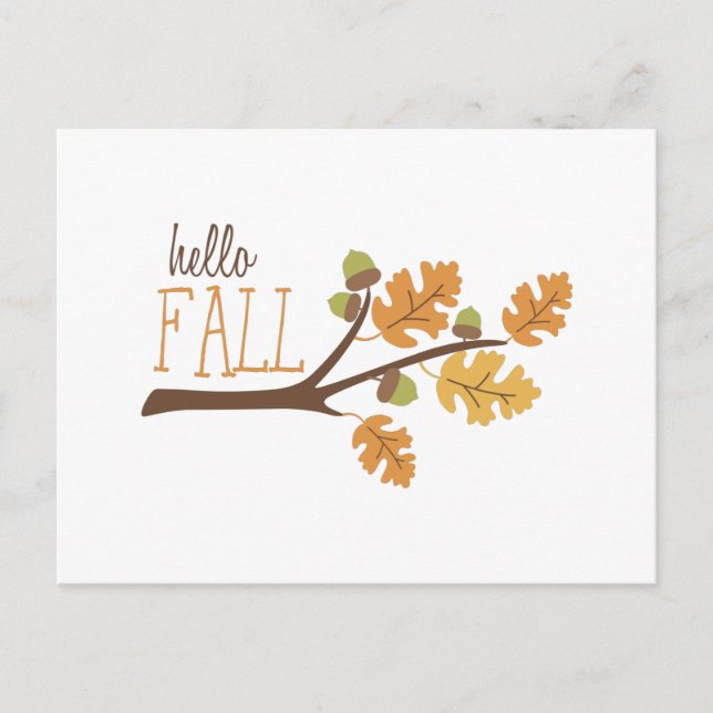 Hello Fall Postcard (Front)