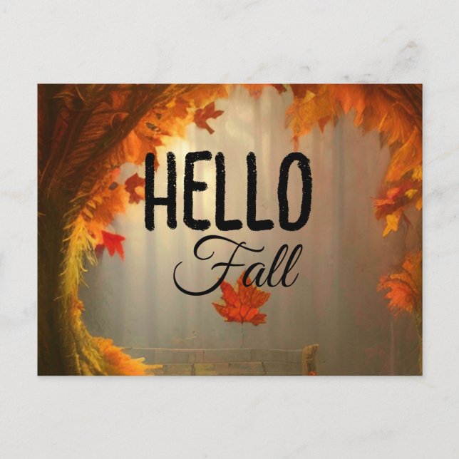 Hello Fall Postcard (Front)