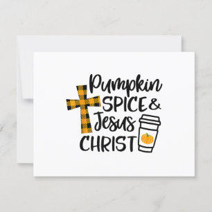 Hello Fall Pumpkin Spice & Jesus Christ Fall Chris RSVP Card