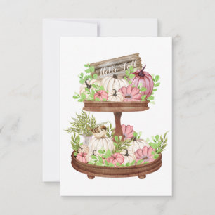 Hello Fall Pumpkins and Leaves Autumn Harvest Card