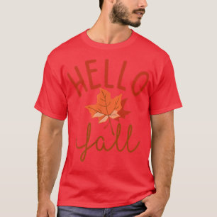 Hello Fall Season Vintage Halloween Thanksgiving L T-Shirt