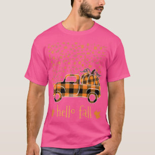 Hello Fall Shirt Funny Halloween Pumpkin Buffalo P