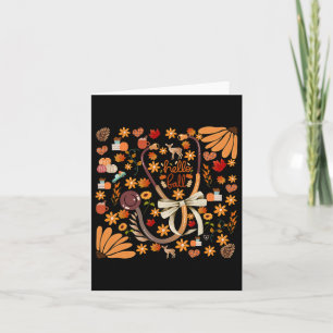 Hello Fall Stethoscope Nurse Boho Floral Health Ca Card
