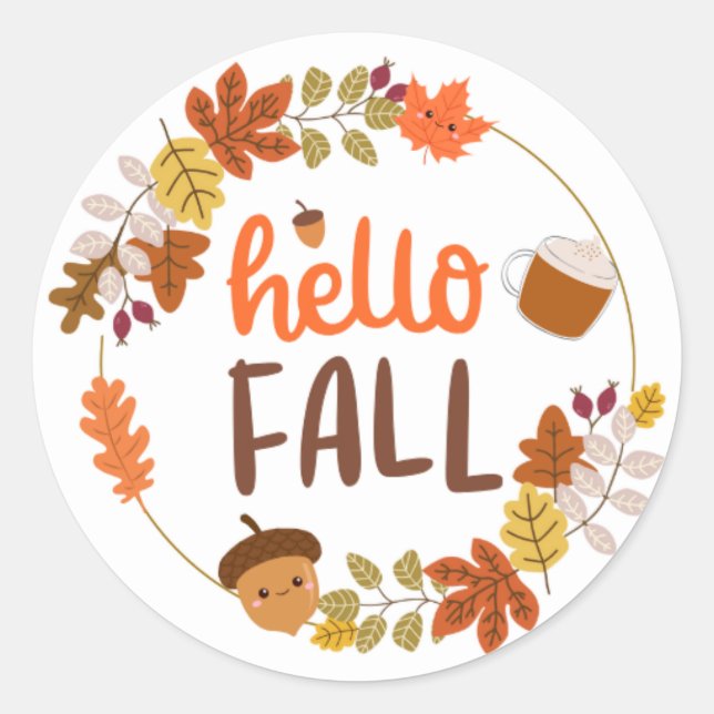 Hello Fall sticker (Front)