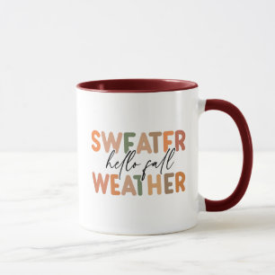 Hello Fall   Sweater Weather Mug