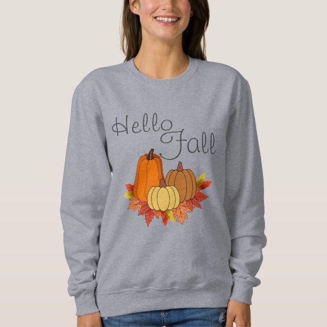 Hello Fall Sweatshirt -Editable Text (Front)