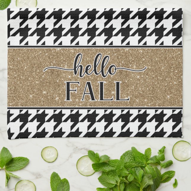 Hello Fall Tea Towel (Folded)
