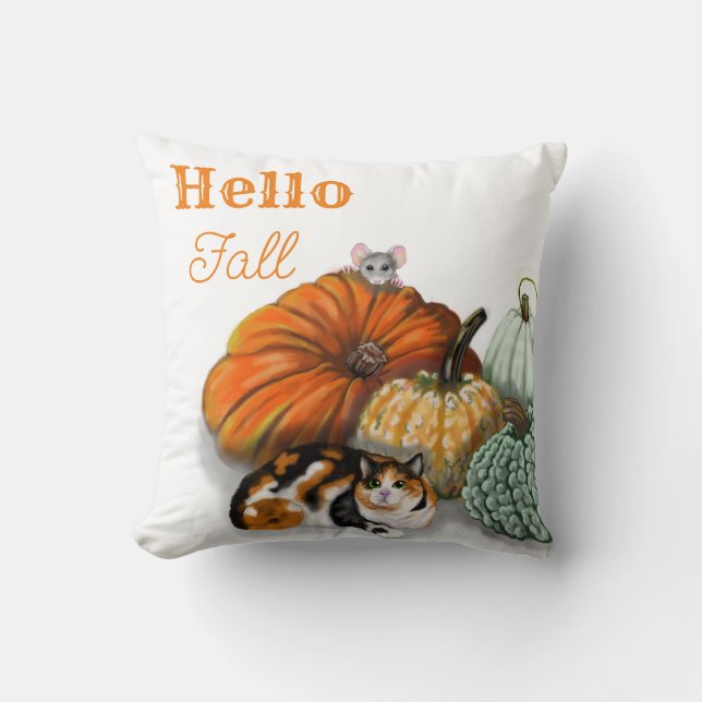 Hello Fall Throw pillow (Front)