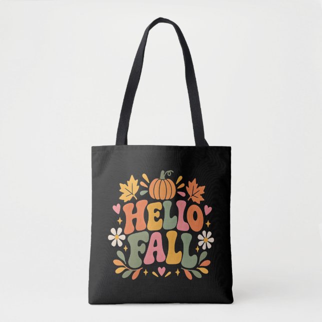 Hello Fall Tote Bag (Front)