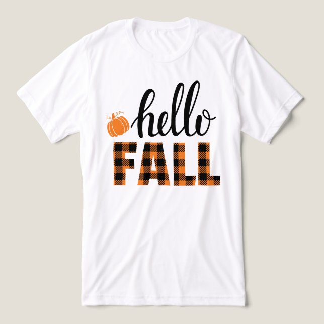 Hello Fall Tri-Blend Shirt (Design Front)