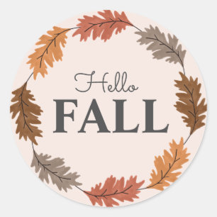 Hello Fall Watercolor Autumn Stickers