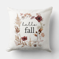 Hello Fall Wildflower and Autumn Leaves