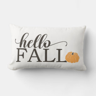 Hello Fall with Pumpkin Lumbar Cushion