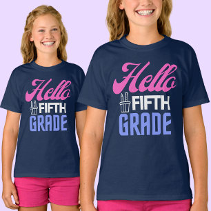 Hello Fifth Grade, Back To School                T-Shirt